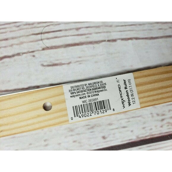 12-Inch Wood Ruler - Durable School Supplies Essential for Students & Teachers - Picture 3 of 4